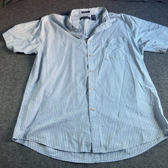VTG Cactus Clothing Pinstriped Pinstripe Blue Work Shirt Western XL READ - Picture 1 of 11